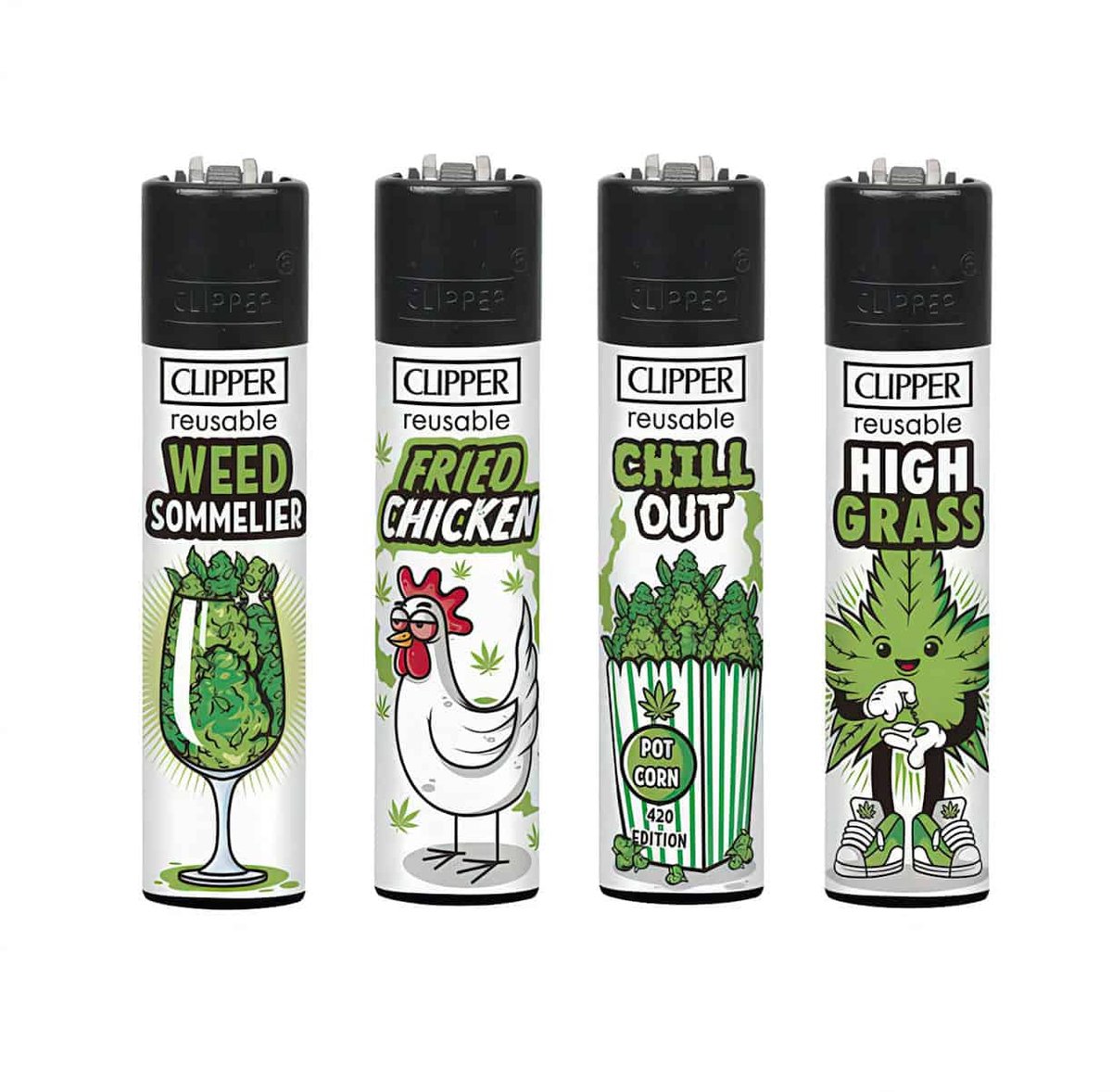 Clipper Classic Large Aanstekers "Slogan #10" (4 Stuks)