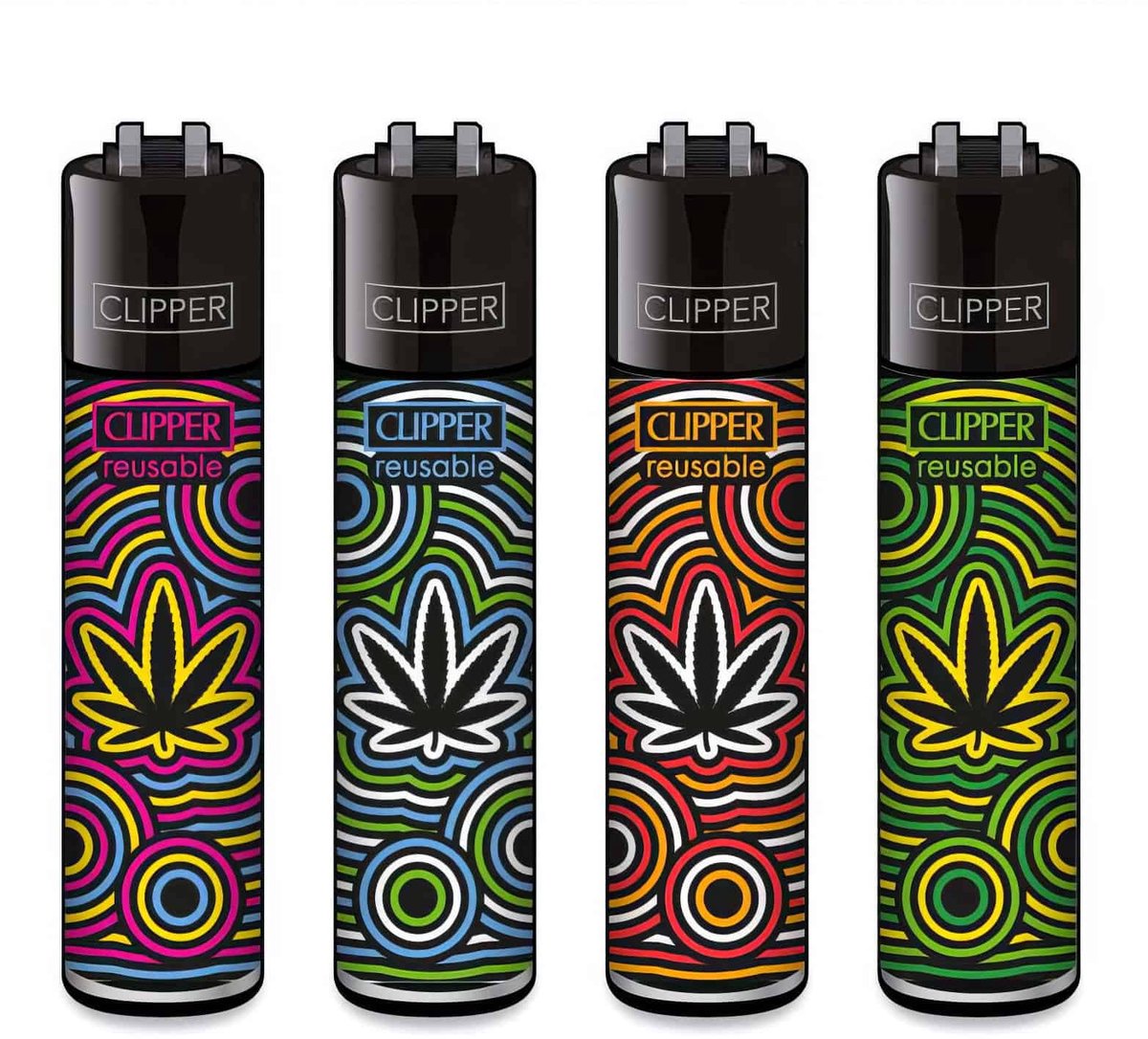 Clipper Classic Large Aanstekers "Circle Leaf" (4 Stuks)