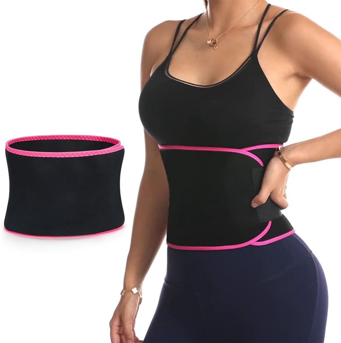 Verstelbare Verbrandingsriem voor Dames en Heren, Neopreen Taille Trimmer voor Effectieve Gewichtsverlies en Sauna Fitness