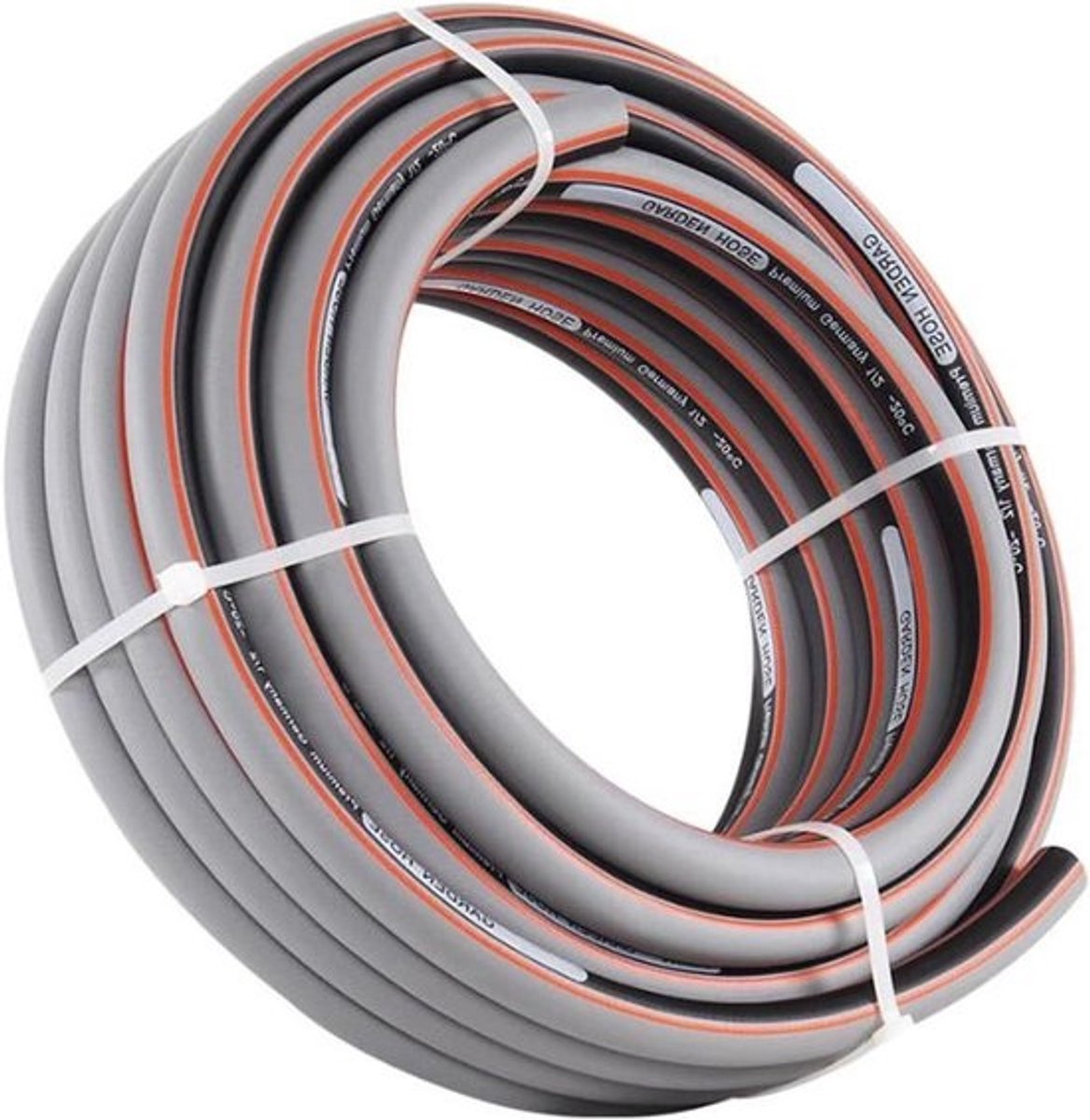 Tuinslang - Waterslang PVC - Tuin besproeien - Anti-knik - 125 mm ID - Grijs