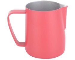 Koffiekan Latte Art - Opschuimbeker Melkopschuimer - Thuis Barista - Precisie Uitloop - 600 ml - Roze