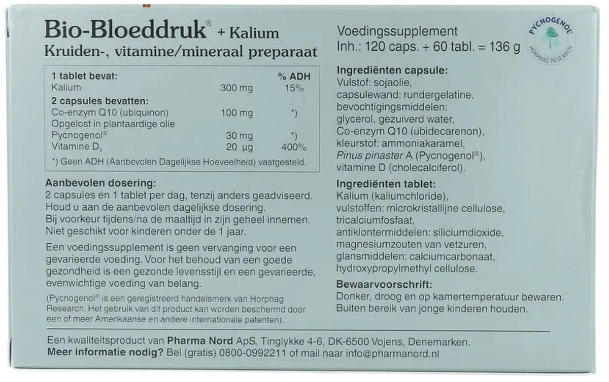 Pharma Nord - Bio-Bloeddruk + Kalium - 2 x 180 stuks - Voordeelverpakking