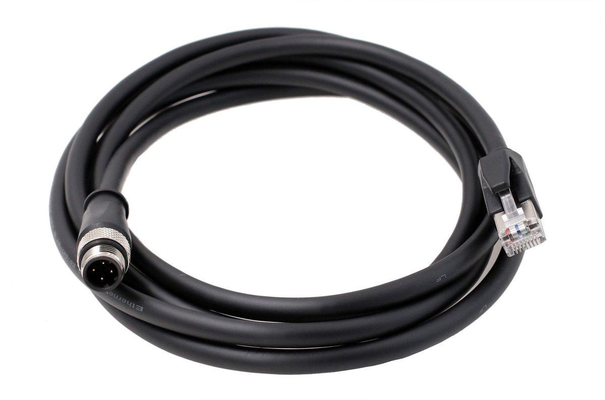 Ethernet kabel M12 4 Pin naar RJ45 - Geschikt voor industriële toepassingen - 2 meter