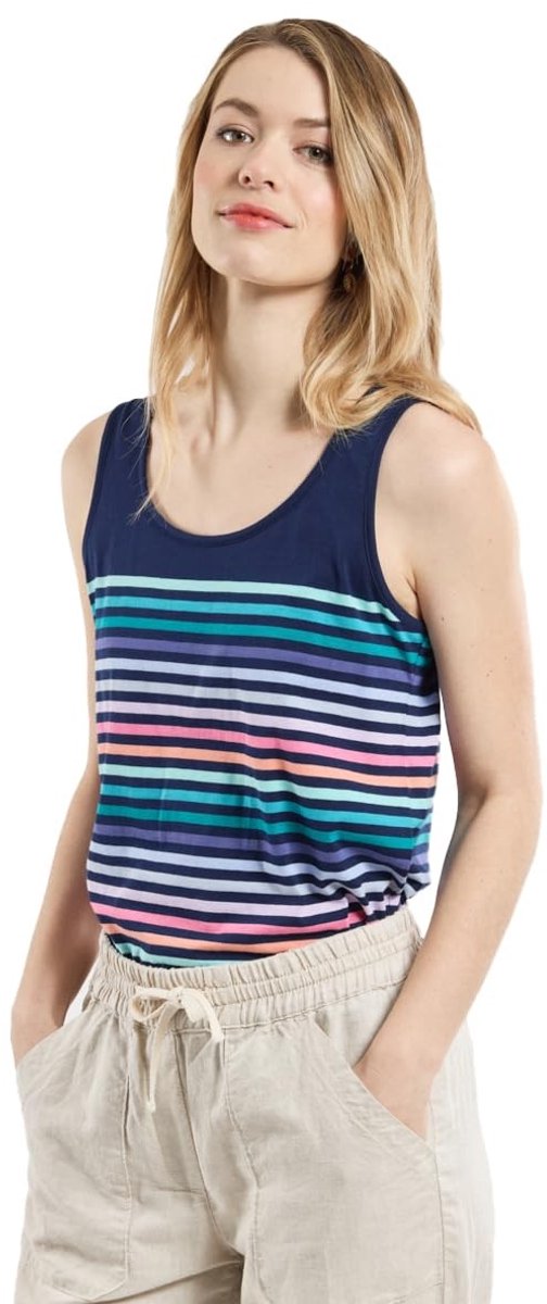 Dames Tanktop - Mouwloos Gestreept in 10 Kleuren