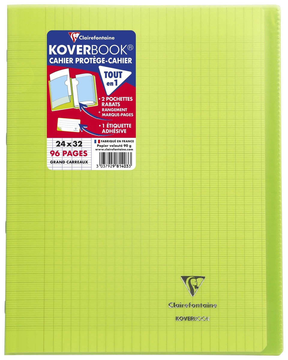 Notitieboek met 96 pagina's - A4 formaat, groen