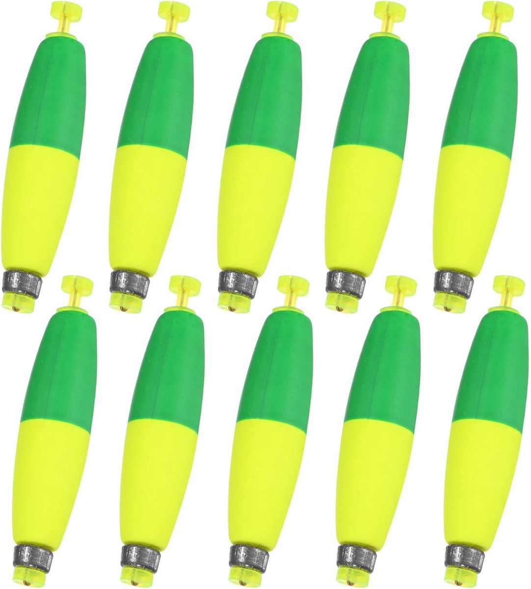 METERXITY Pack Vissen Bobbers Floats, EVA Foam Gewogen Bobbers, Clip-on Floats Slip Kurken Floaters Sterke Boeien