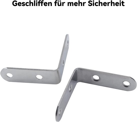 hoekklem - plank klemmen: metaal roestvrij staal lichtgewicht hoek plank ondersteuning 9 Pack 5 inch met gipsplaatschroeven voor houten bevestiging bouwen project hek bureau bureau bureau — afbeelding 3
