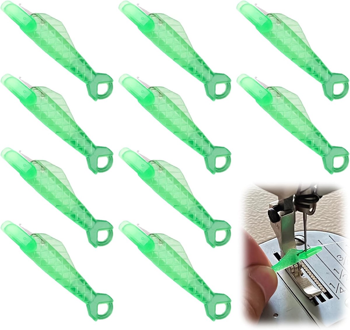 10 stuks inrijghulp naaimachine naald inrijgler voor naaimachines threaders naaldinrijger inrijghulp voor naainaalden, draadinrijger voor naalden, visnaaldinrijger voor naalden