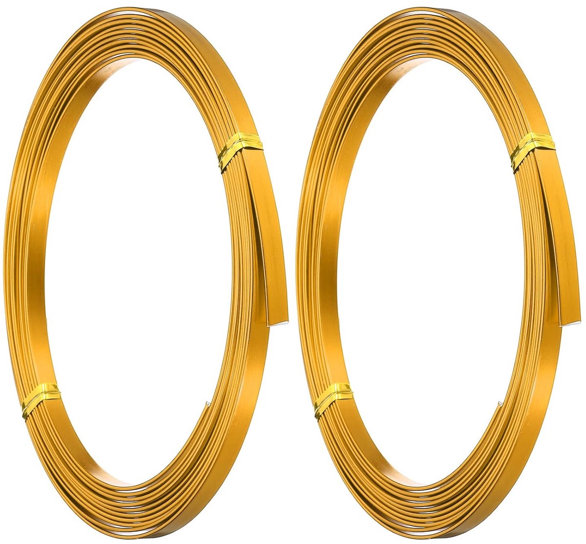 Draad, 3,5 m, flexibele platte draad, plat frame, gezichtsmaskers, zachte knutseldraad voor het wikkelen van kabels, hars, goud