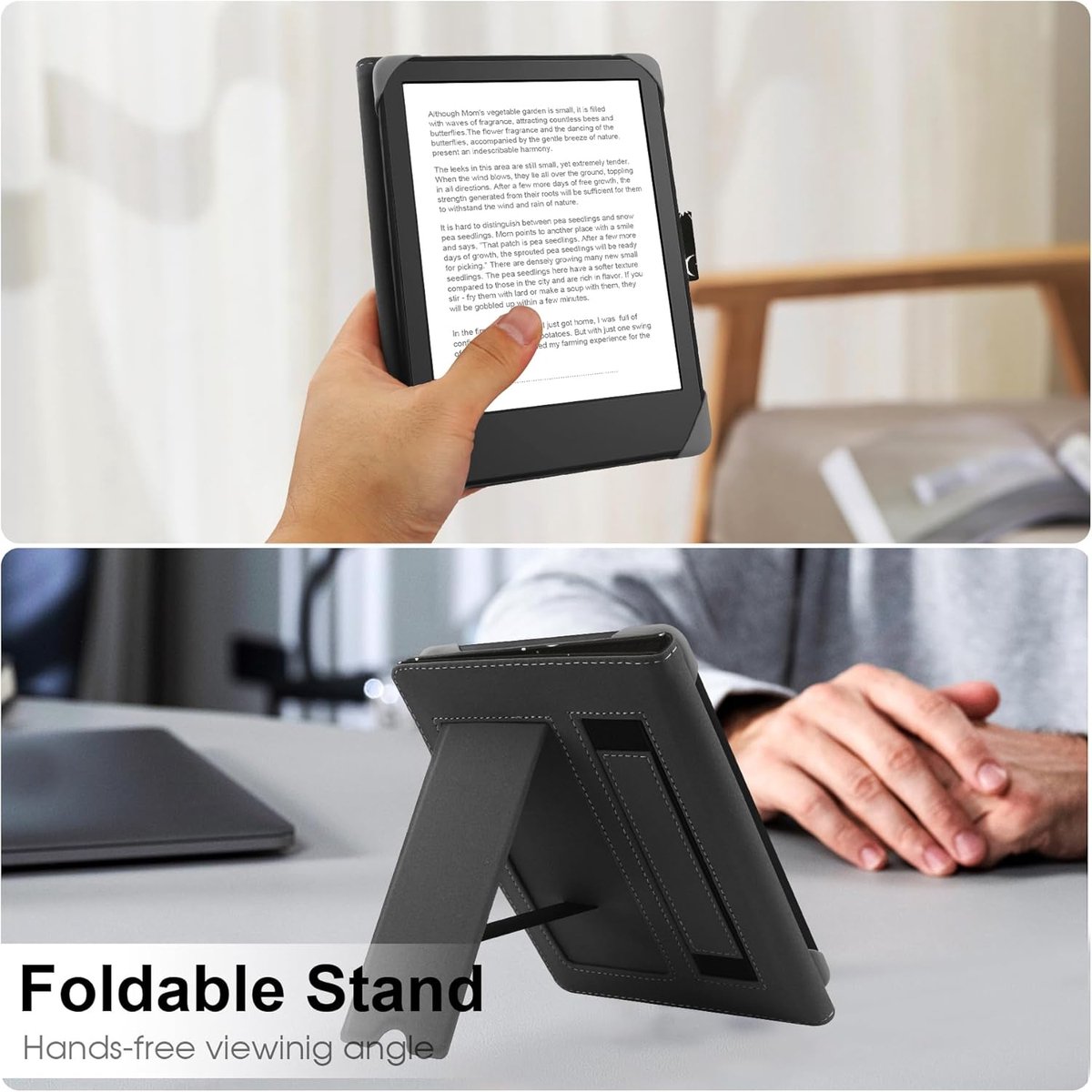 Universele beschermhoes voor 6,8 inch, 7 inch (16,8 cm), e-reader, compatibel met Kindle Paperwhite/Kobo/PocketBook/Tolino/Sony e-book reader, cover case voor 6-7 inch e-book reader met – foto 4