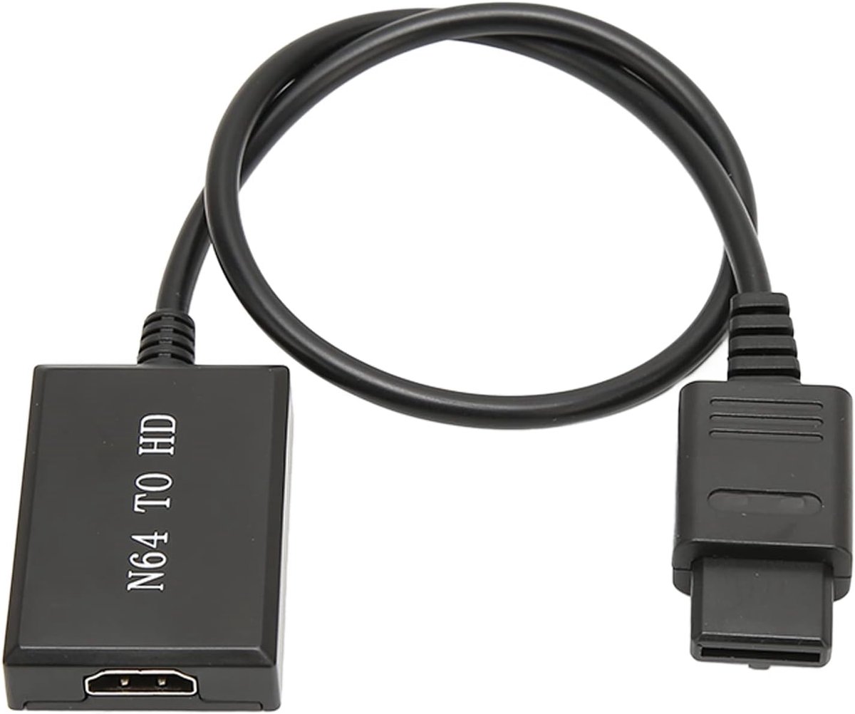 Naar HDMI Converter, N64 Naar HDMI Adapter Kabel voor SNES N64, HD Link Kabel voor Converteert N64 Game Console Video Signaal Naar HDMI Signaal, Ondersteunt PAL NTSC