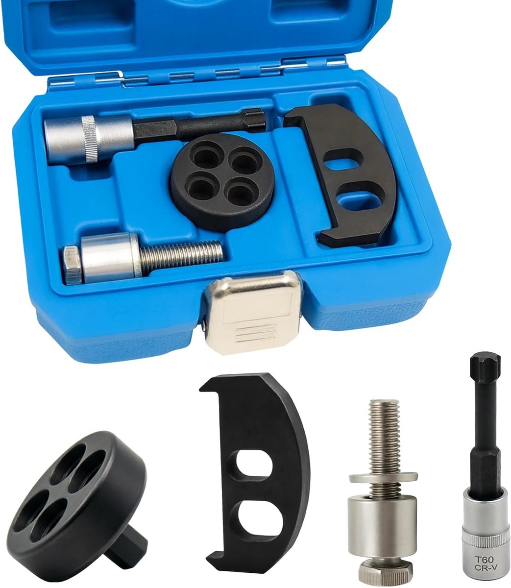 4 STKS Krukas Draaiende Holding Kit Compatibel met BMW Mini B37 B38 B47 B58 1.2L 1.5L 2.0L, voor draaien krukas en fix vliegwiel, Krukas Rotary Tool en Vliegwiel Vergrendeling Tool Set