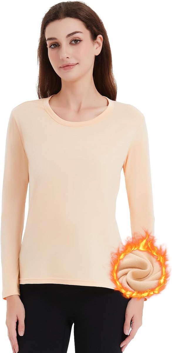 Thermisch ondergoed voor dames, thermo-bovenstuk, lange mouwen, onderhemd, winter, thermisch ondershirt, functioneel ondergoed