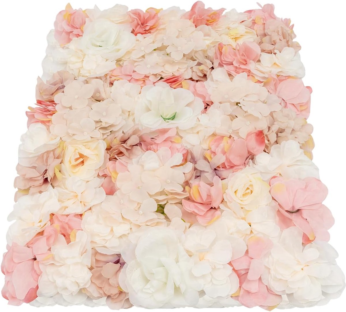 Kunstbloemen-wandpaneel wanddecoratieachtergrond voor verjaardagsfeesten, afstudeerfeesten, 60 x 40 cm, roze kleur