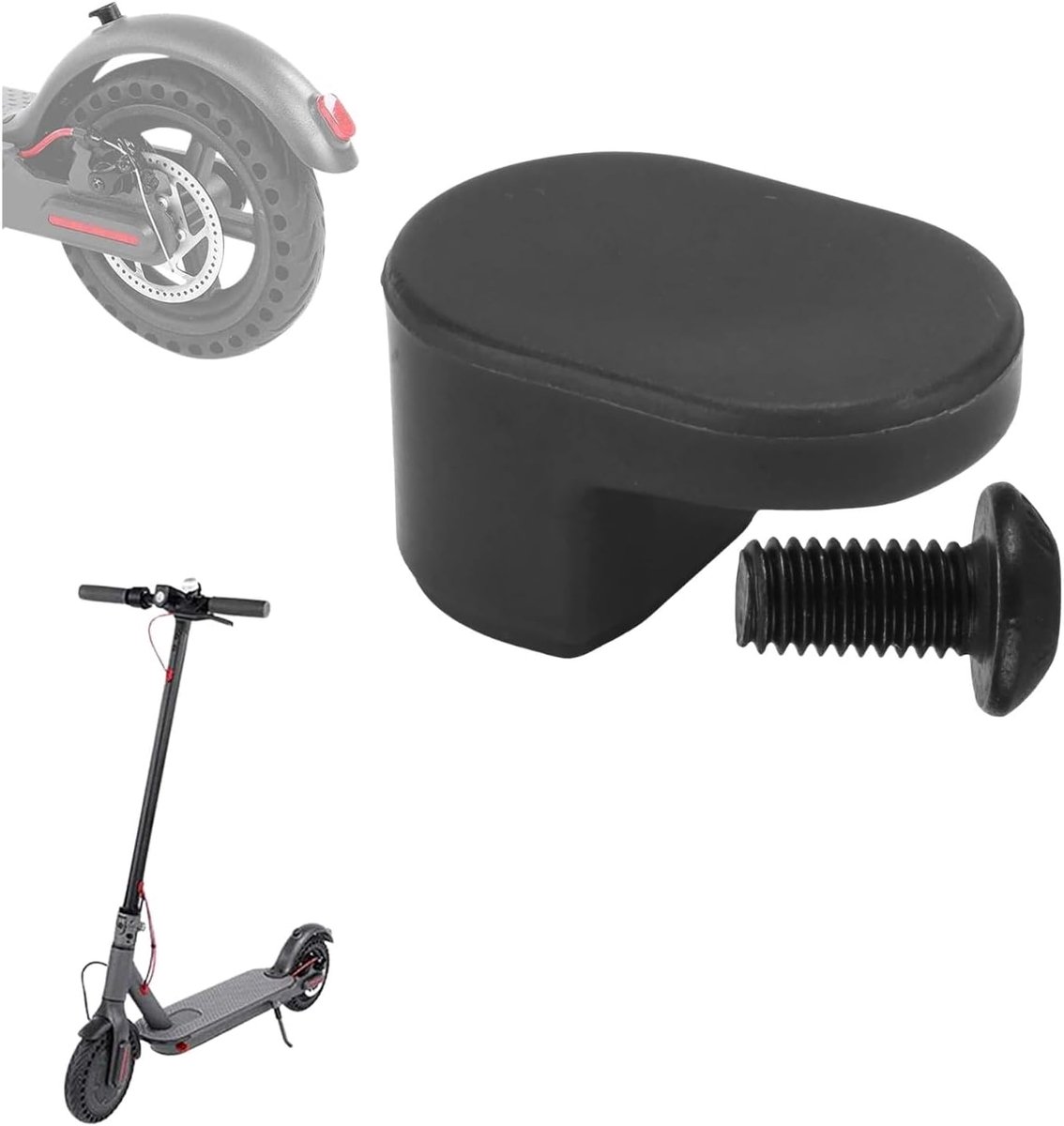 Scooter Spatbord Achterhaak Aluminium Spatbord Haak Mouw voor M365 (Zwart)