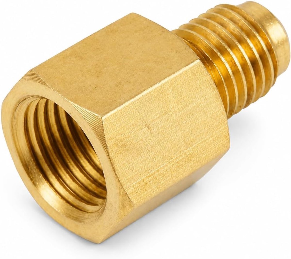 1/4 inch SAE naar G1/4 inch stikstofregelaar-adapterfittingen, messingadapter voor G1/4-inch draad stikstoffuitrusting, SAE 1/4 draadaansluitingsbuis