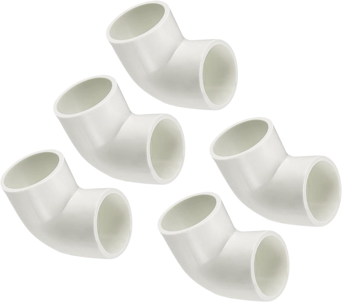 32 mm uitglijden PVC buisverbinders x 5 stuks 90 graden bochtkoppeling buisverbindingsstukken voor gebouwen irrigatie-installatie wit