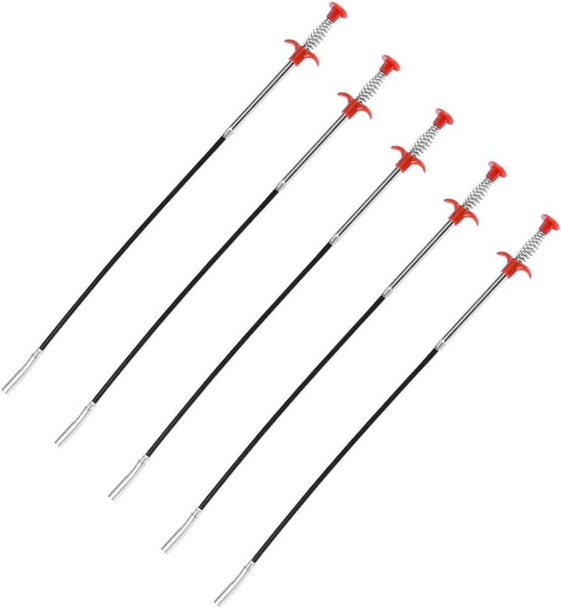 5 STKS Klauw grijper, 60cm flexibele en krachtige grijper, riool graafmachine apparaat met grijper, vier klauw gebogen afval haar graafmachine apparaat