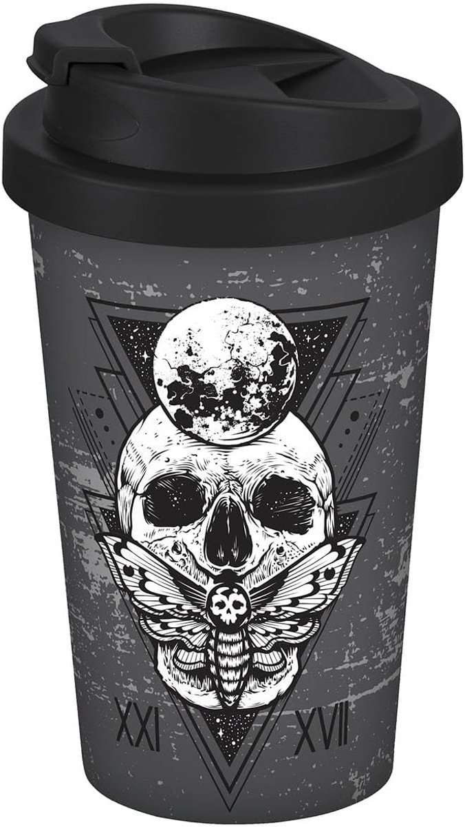 infinite by GEDA LABELS Coffee to go beker Skull mystic 400 ml