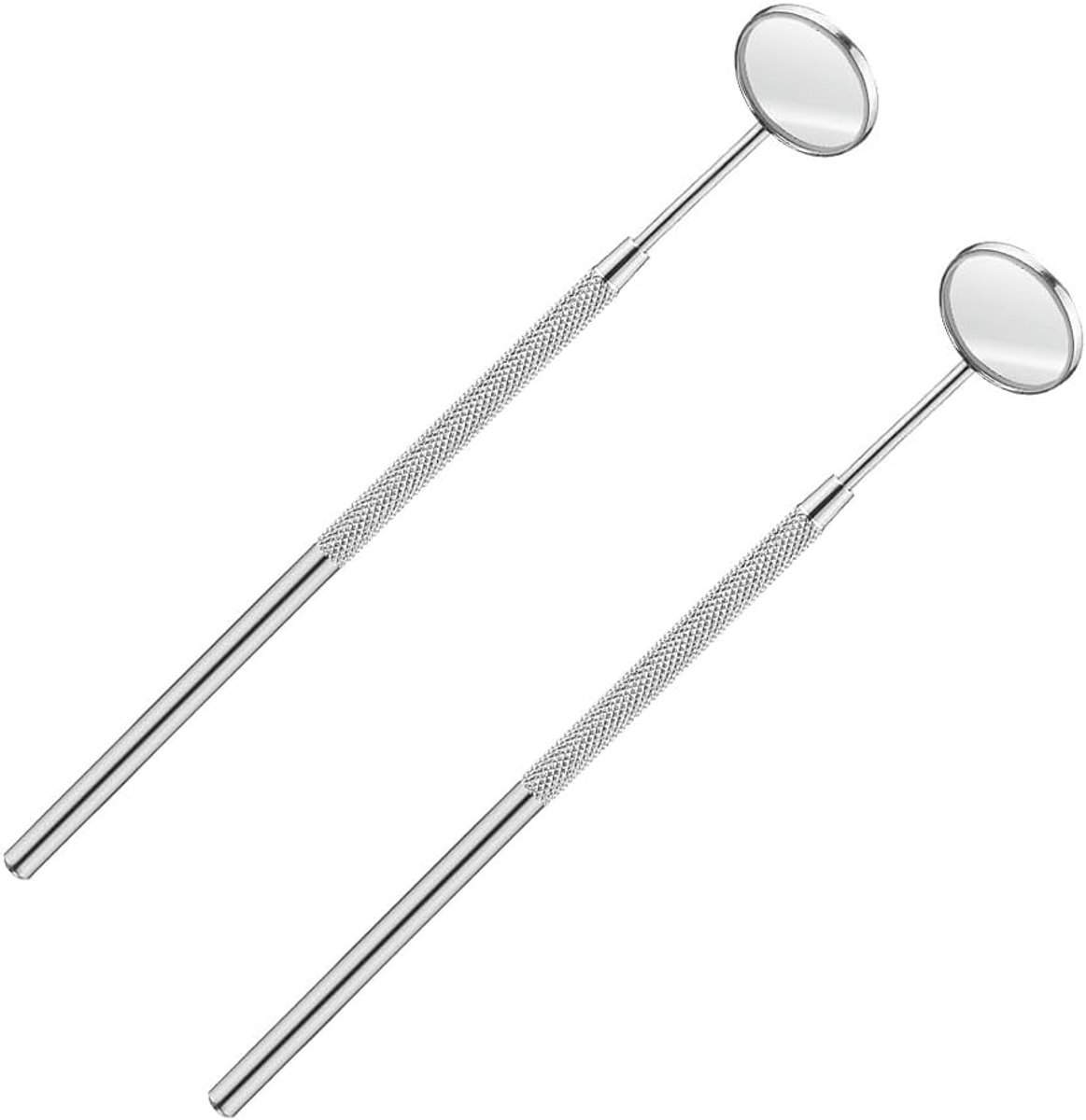 2 stuks roestvrijstalen tandartsspiegel, chirurgische professionele tandartsspiegel, mondspiegel, mondverzorging wimperverlenging controle-instrument