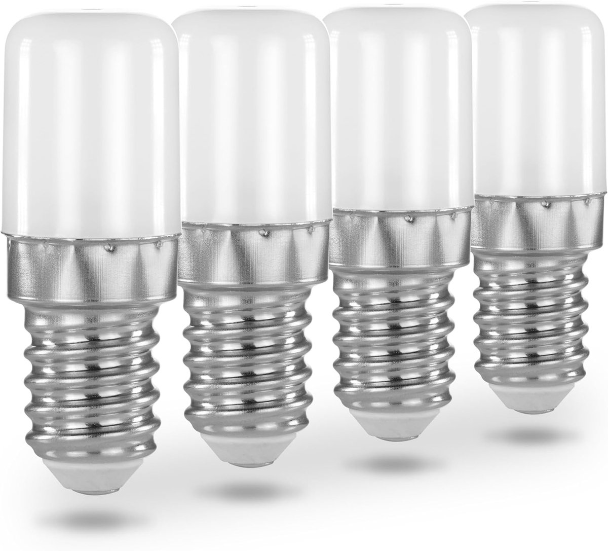 4x Led Koelkastlamp, E14, 1,6W, koud wit, 150 lm (16W), Lamp voor Koelkast, Zoutlamp