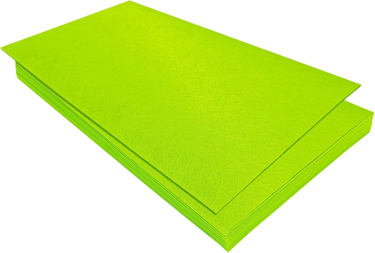 Vellen in hard vilt, 11 stuks, 17,78 x 28,7 cm, gekleurde wolvilten vellen voor ambachten, knutselmateriaal om te naaien (limoengroen)