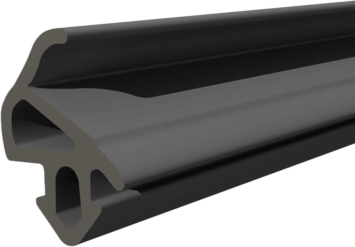 S-1559 Aluplast raamafdichting, zwarter rubberen afdichtingstape, kunststof afdichtingen, aluminium profielafdichting, voor pvc ramen en deuren, 20 m