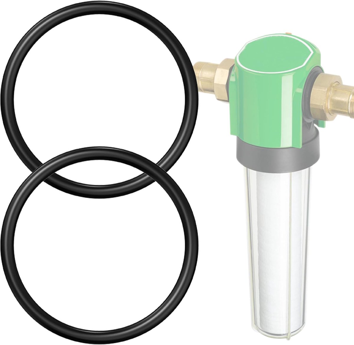 2 stuks vervangende afdichtingsset voor Grünbeck fijnfilter Boxer/FS-B 1 inch & 1 1/4 inch, compatibel met 101641E O-ring belafdichting