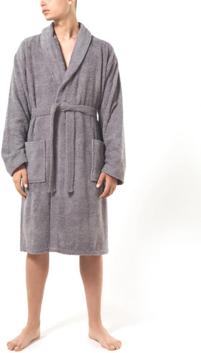 Towel Elegante badjas voor dames en heren, 100% katoen, 500 g/m², met capuchon of zonder capuchon, zacht en absorberend voor douche, spa en zwembad — afbeelding 2
