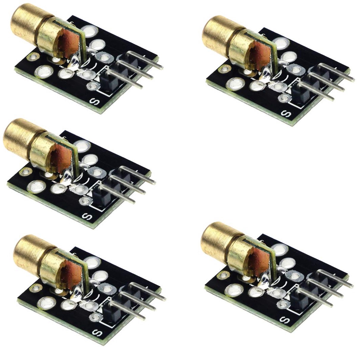 5 stks 5 mW 650nm Rode Dot Laser Diode Laser Zender Module voor ArduinoPIC AVR DC5V KY-008