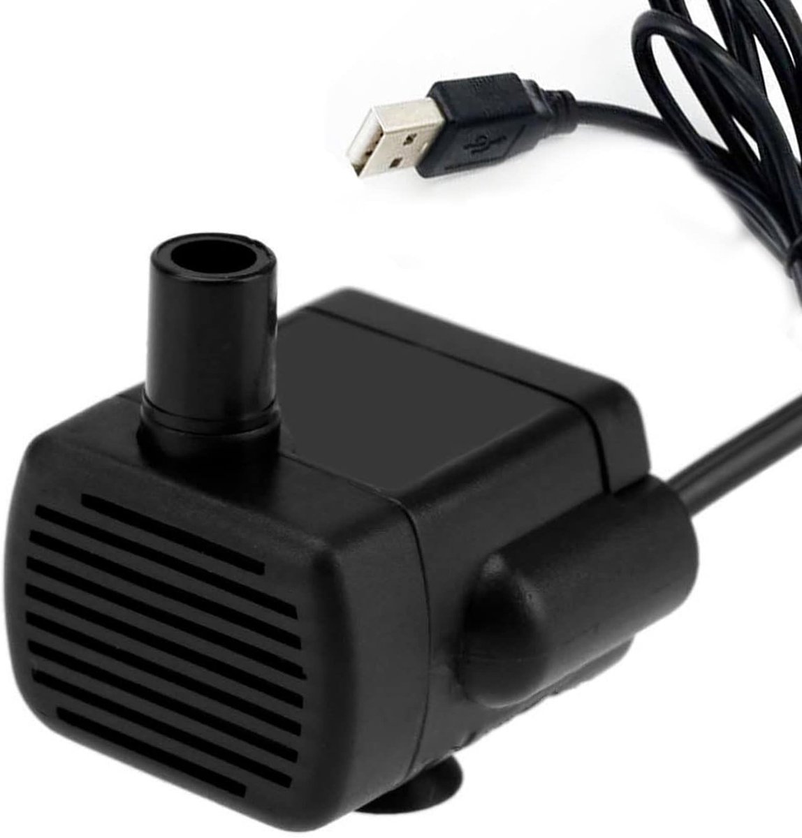 Mini-aquariumpomp, USB-waterpomp klein, 3,5-9V 1-3W met 1,4m stroomsnoer, 200L/H dompelpomp kleine fonteinpomp fonteinpomp voor aquarium, vijver, fontein, standbeelden, tuin