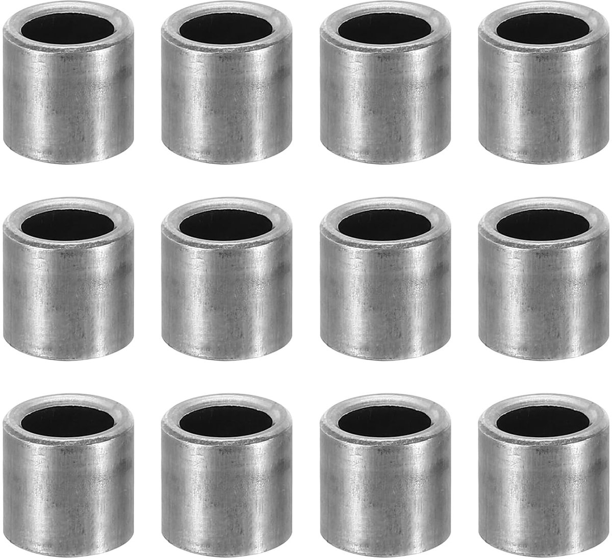 M6 Stalen afstandhouders, 24 stuks metalen afstandhouders staal 6 mm ID x 9 mm OD x 6 mm L koolstofstaal spacer schroef afstandhouder ronde voor 1/4 "of M6 schroefbouten