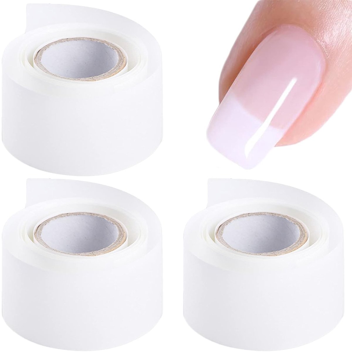 Glasvezel nagelreparatie, zijdeglasvezel nagelextensions, nagellijm stickers, zijden nagelwrap, nagelkunstgereedschap voor vingernagelreparatie, nagelverlenging, glasvezelmodellage (3 rollen)