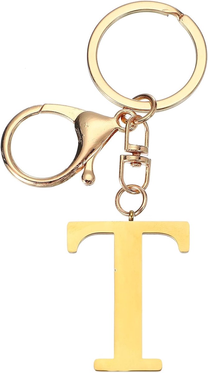 Eerste Brief Sleutelhanger, Letter A-Z Sleutelhanger Initialen Sleutelhanger Leuke Metalen Alfabet Sleutelhangers voor Handtassen