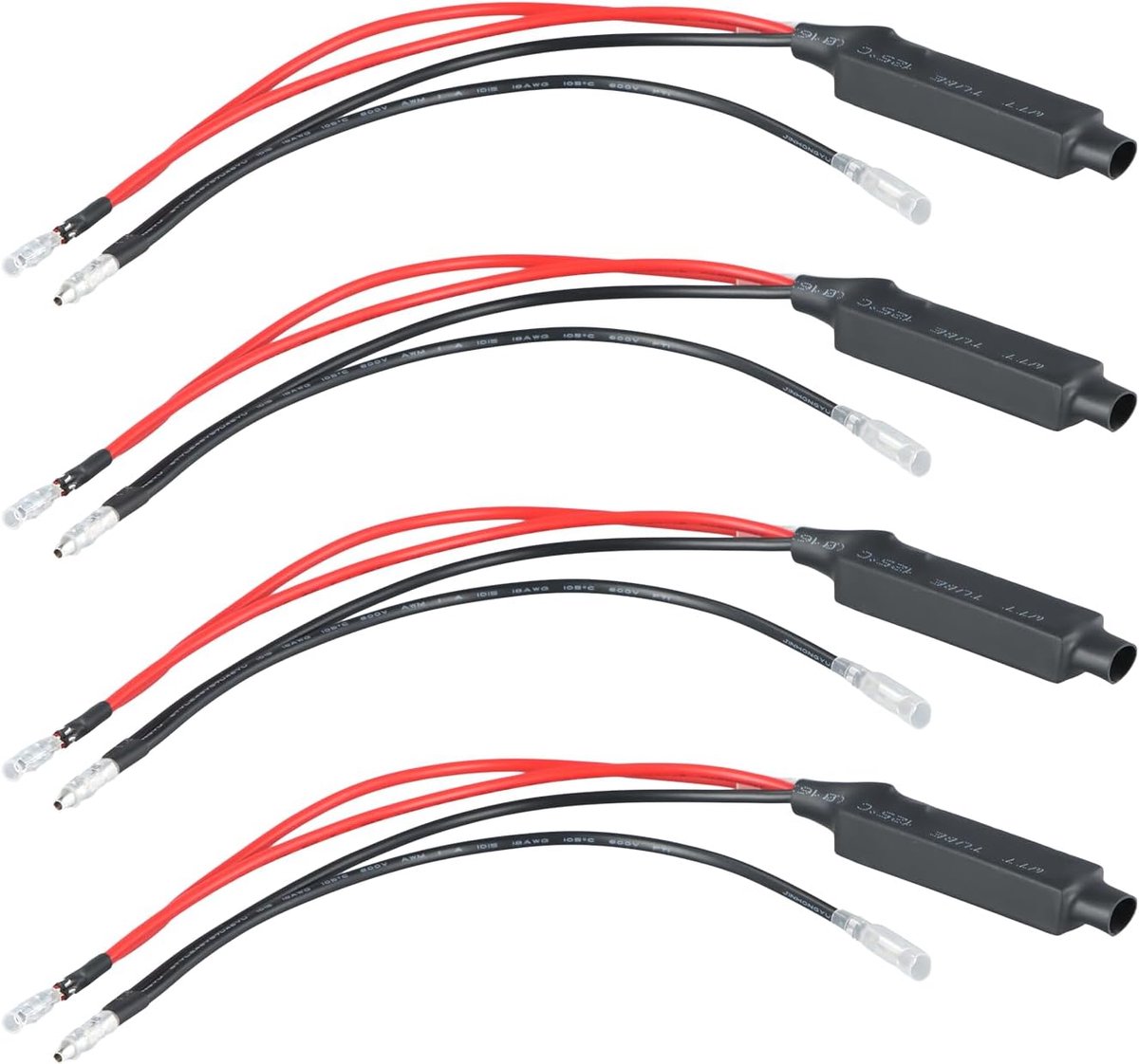 LED 4 stuks belastingsweerstand decoder, motorfiets richtingaanwijzer weerstanden, indicatielampweerstand adapter voor motorfiets, scooter, repareer fout knipperlicht controller (12 V, 10 W 10Ω)