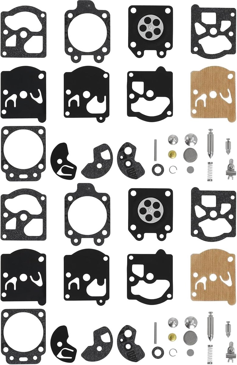 Membraanafdichtings-carburateur-reparatieset, compatibel met Walbro K10-WAT WA- en WT-serie Stihl Hus-Qvarna Poulan McCulloch Echo, 2 stuks