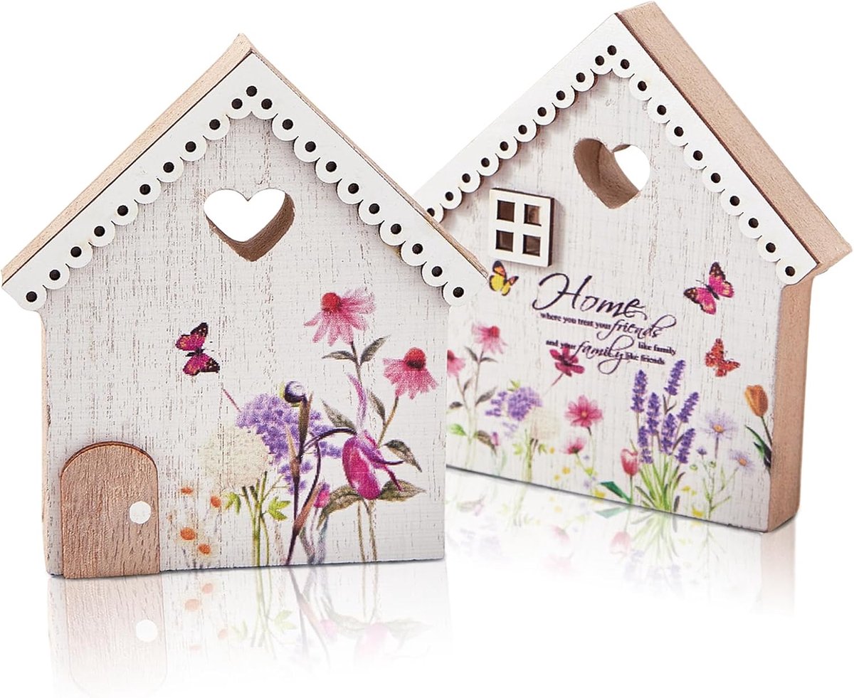 2 stuks paasdecoratie, houten decoratie, huis, lentedecoratie, tafel, vensterbank, paasdecoratie, moderne decoratie, lente, binnen, Pasen, tafeldecoratie, paasdecoratie, binnen, paasdecoratie,