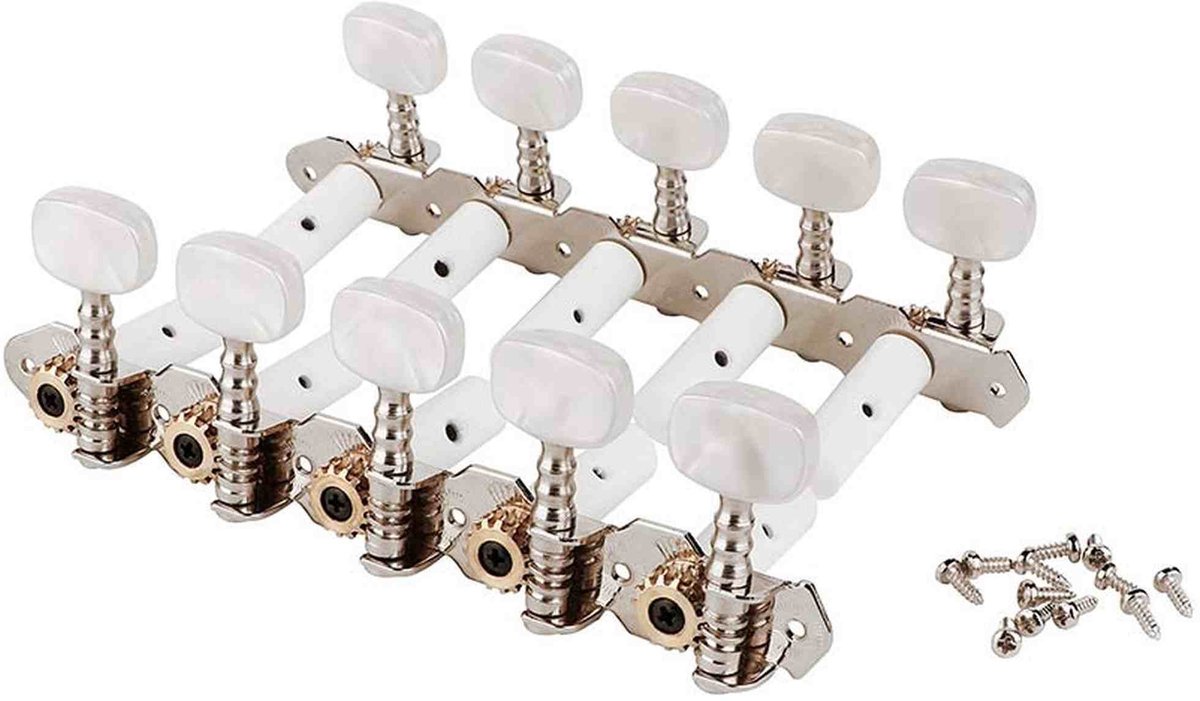 Boston 142-10 Stemmechanieken voor 10-snarige gitaar, nylon as, 100mm, plastic knoppen