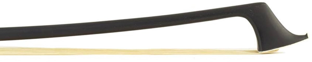 ELS FBC-10/14 cellostrijkstok, 1/4, glasvezel, zwart, rond, ebben slof, enkel oog, balein imitatie