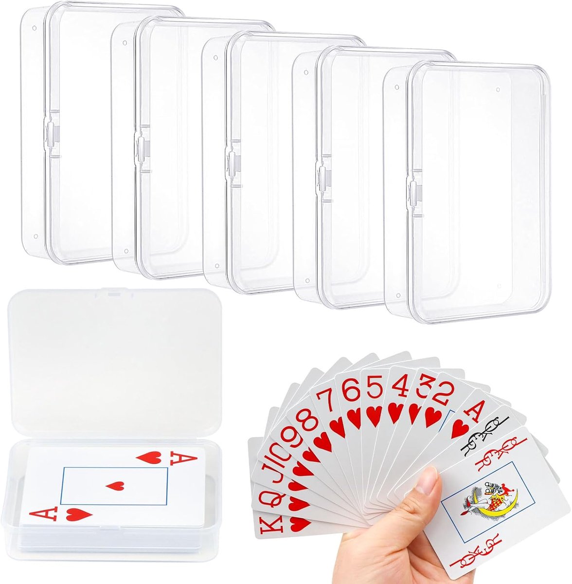 Speelkaartenhouder 5-delig - Compact formaat - Bescherming voor je kaarten - Ideaal voor spelletjes - SnelShoppen