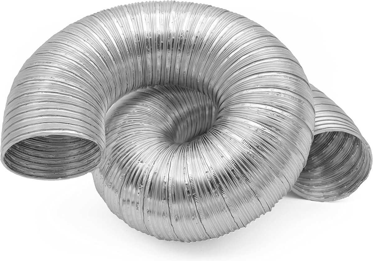 VENT Aluminium flexibele buis afvoerslang voor airconditioners en ventilatiesysteem (Ø 160 mm, 3 m) - afzuigslang & flexibele slang voor airconditioning, droger, afzuigkap - verwarmingsslang en