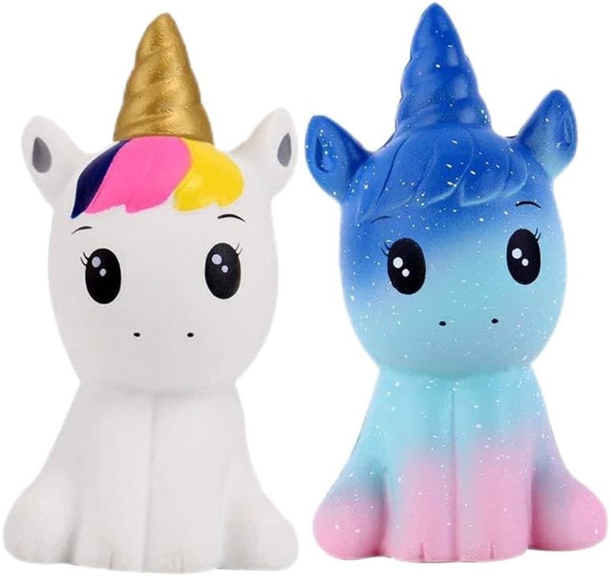 Squishies Pack 2 stuks Squishy Unicorn speelgoed Langzaam stijgende geurende squeeze speelgoed Squishies Animal Toys Stress Relief Kawaii Prime Gift