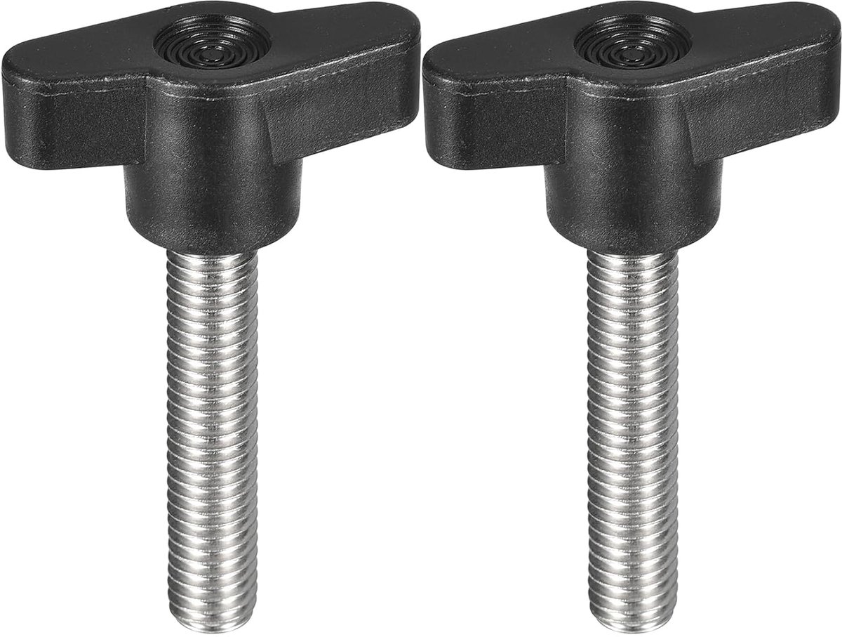 2 stuks spanschroefknop, M8 x 40 mm van roestvrij staal 304 in T-vorm voor snelle vervanging handspanknop schroeven met T-greep