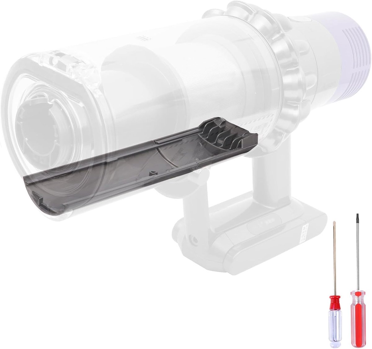Bin Runner vervanging voor Dyson V10 V11 V15 SV12 SV14 SV15 SV22 | Onderdeelnummer 969835-01 reserveonderdeel voor stofzuiger, cycloon steunplaat, schuifdeksel, openingsplaat