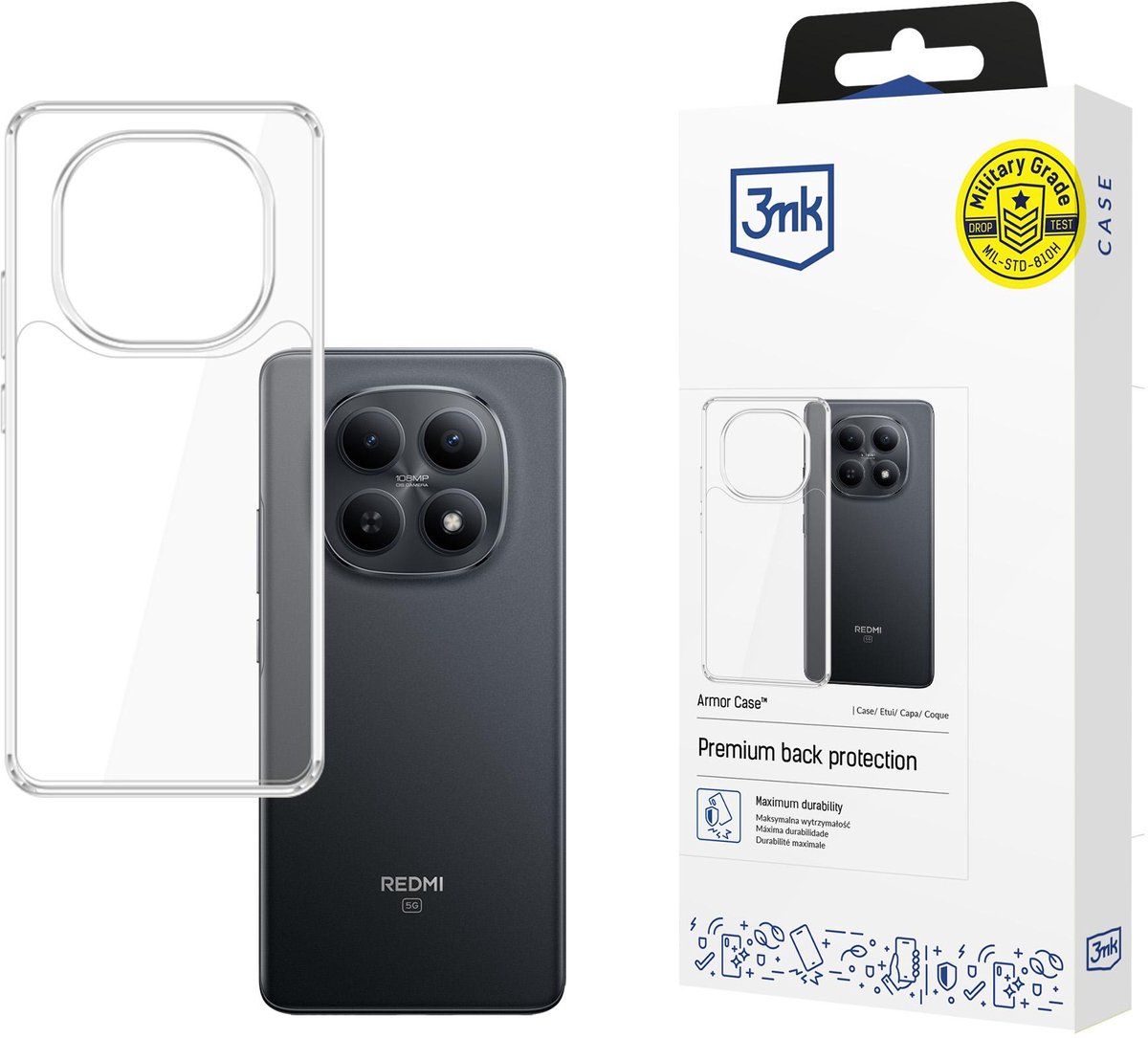 3Mk Armor Case Voor Xiaomi Redmi Note 15 4G 5G Beschermende Telefoonhoes