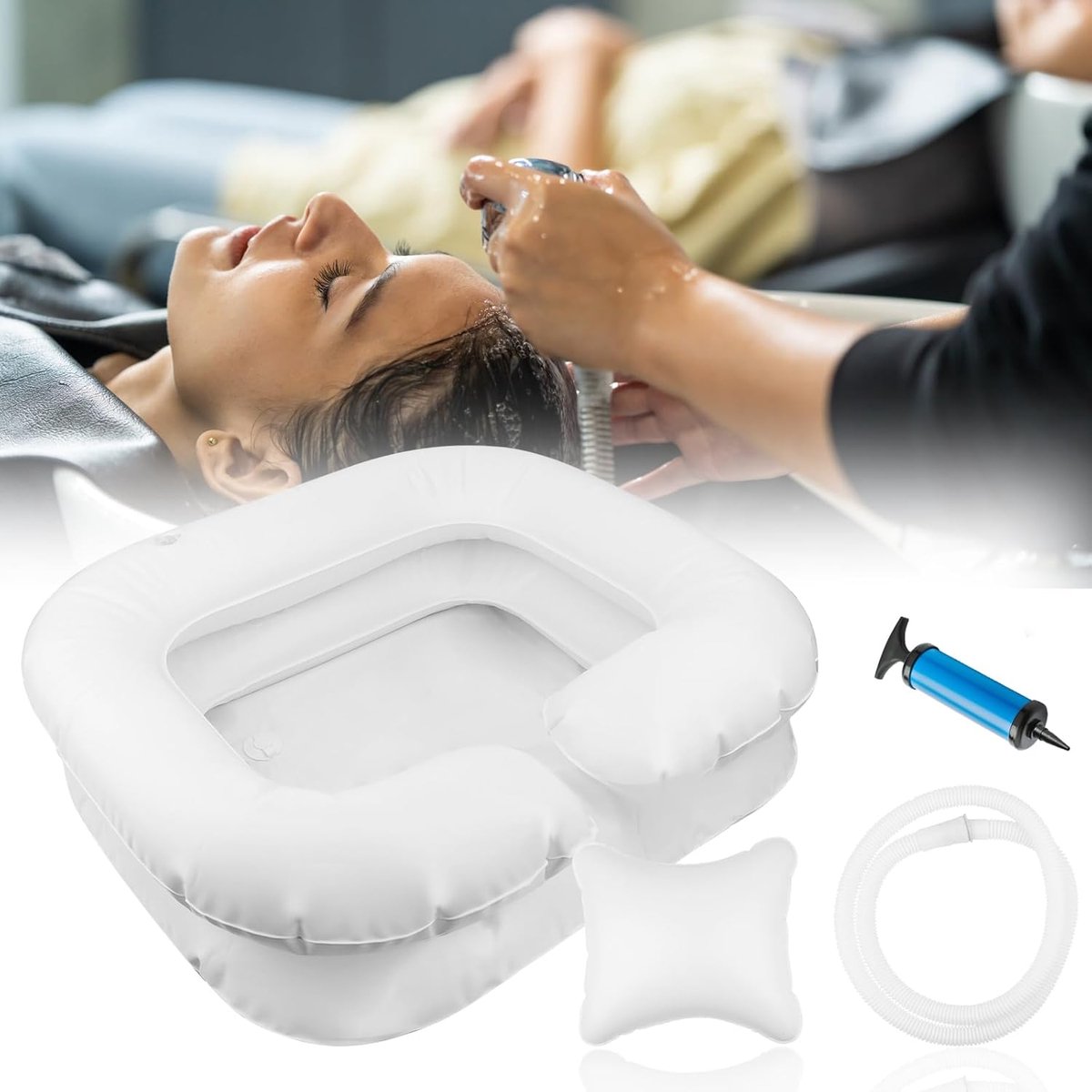 Opblaasbare haarwasbak - PVC - Praktisch ontwerp - Ideaal voor thuisgebruik - SnelShoppen