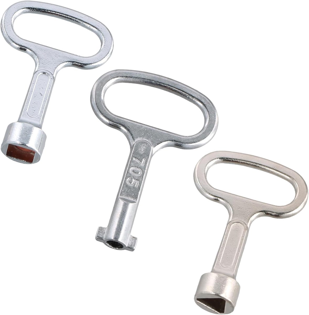 3 stuks, metalen driehoekige sleutels, universele sleutel voor afsluitpalen, vuilnisbak, radiator, lift, elektrische kast, kraan en stroommeter box