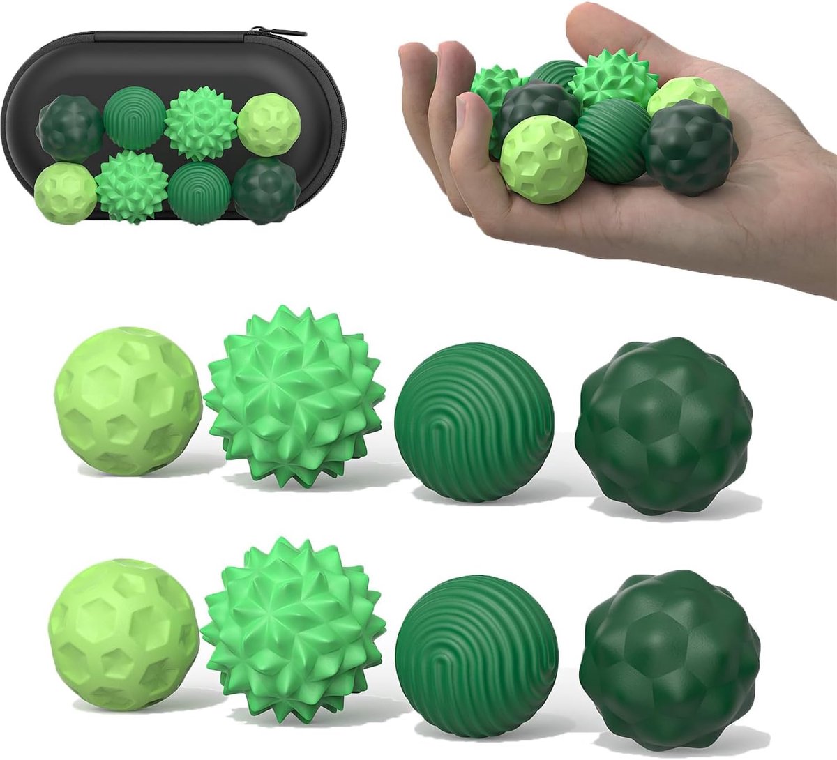 8 stuks magnetische fidget-speelgoed, magnetische ballen, anti-stress ballen, fidget toys voor volwassenen, sensorische ballen, magnetische ballen, acupressuurballen