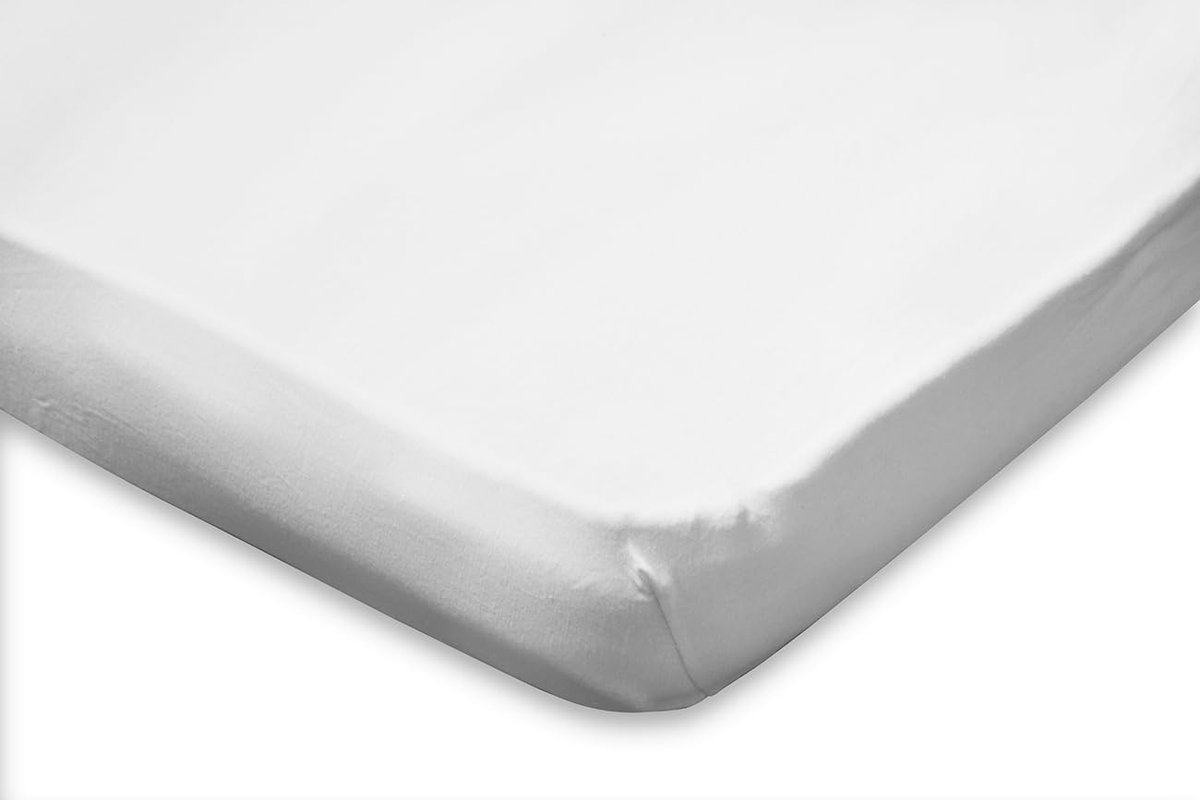 Hoeslaken Jersey Katoen Stretch - wit 180x210/220cm - 200x200cm