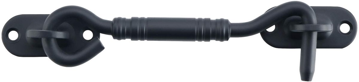 Dailygoods - MOOCHE Stormhaak 14,3 cm solide roestvrij staal tuinturval, cabinehaak haak haak poorthaakslot met schroeven, haken en oogblokkering, grendel voor ramen, schuren, cabine, schuifdeuren, schuur (1 stuks